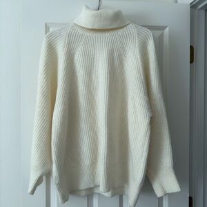 Mango Cozy Cream Turtleneck Sweater
